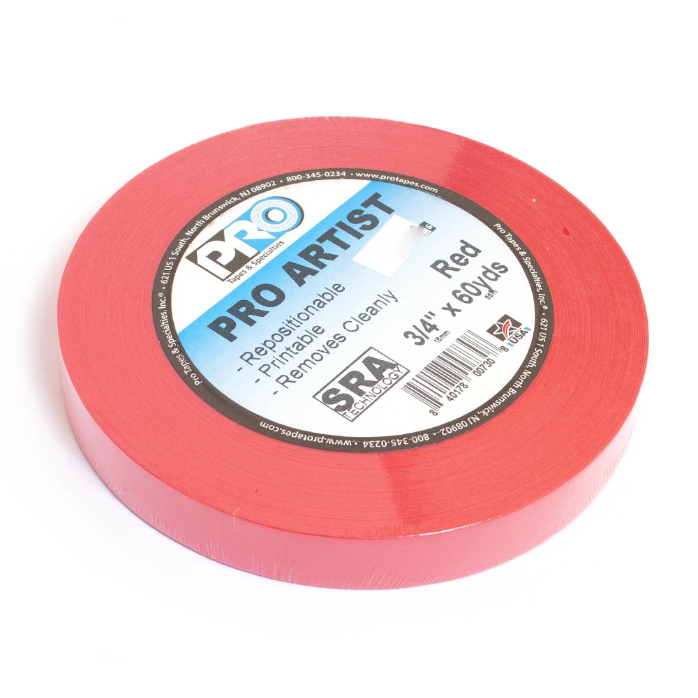 Pro Artist, Paper Tape, 0.75" x 60 Yard, Red